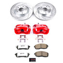 PowerStop Z26 Street Performance Ceramic Brake Pad, Drilled Slotted Rotor, and C