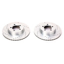 PowerStop Evolution Drilled Slotted Rotors Pair Front For Plymouth Valiant