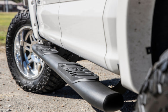 Rough Country Oval Nerf Step Crew Cab Black For Ford F-150 15-23