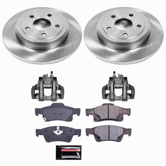 PowerStop OE Stock Replacement Low-Dust Ceramic Brake Pad, Rotor and Caliper Kit
