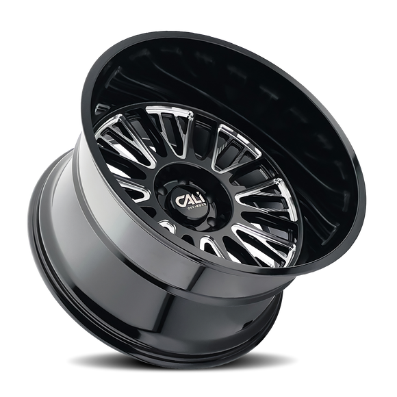 24x14 Cali Off-Road Vertex Gloss Black Milled 6x139.7 ET-76 CB106 Wheel Rim