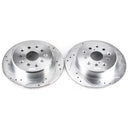 PowerStop Evolution Drilled Slotted Rotors Pair Rear For Lexus GS400