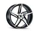 18x8 Kraze KR195 Milano Gloss Black Machined 5x114.3 5x4.5 ET40 Wheel Rim