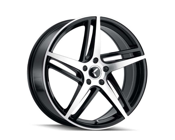 18x8 Kraze KR195 Milano Gloss Black Machined 5x114.3 5x4.5 ET40 Wheel Rim