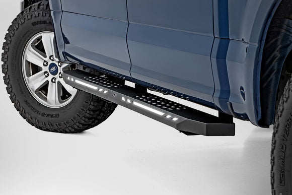Rough Country AC2 Running Boards Amber White for 07-18 Chevy GMC 1500 Crew Cab