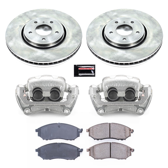 PowerStop OE Stock Replacement Low-Dust Ceramic Brake Pad, Rotor and Caliper Kit