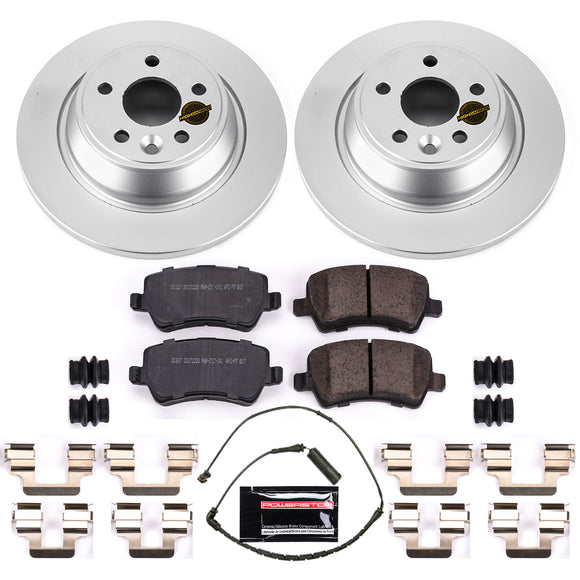PowerStop Genuine Geomet Coated Rotor and Carbon-Fiber Ceramic Brake Pad Kit