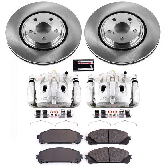 PowerStop OE Stock Replacement Low-Dust Ceramic Brake Pad, Rotor and Caliper Kit