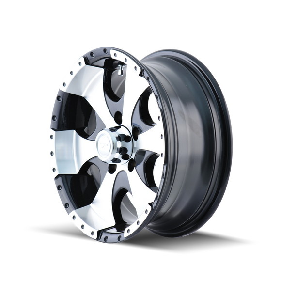 15x6 Trailer Style 136 Black Wheel/Rim 5x114.3 5-114.3 5x4.5 15-6 ET0