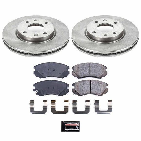 PowerStop OE Stock Replacement Low-Dust Ceramic Brake Pad and Rotor Kit