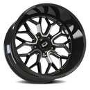 18x9 Vision 402 Riot Gloss Black Machined Face Wheel 5x139.7 ET12 CB108