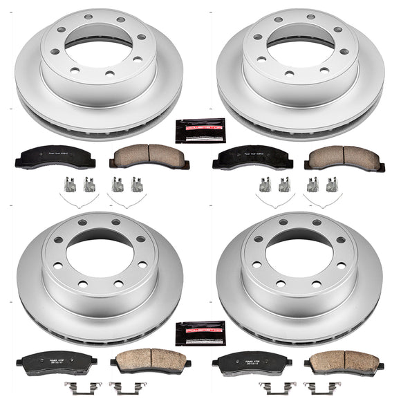 PowerStop Genuine Geomet Coated Rotor and Low-Dust Ceramic Brake Pad Kit