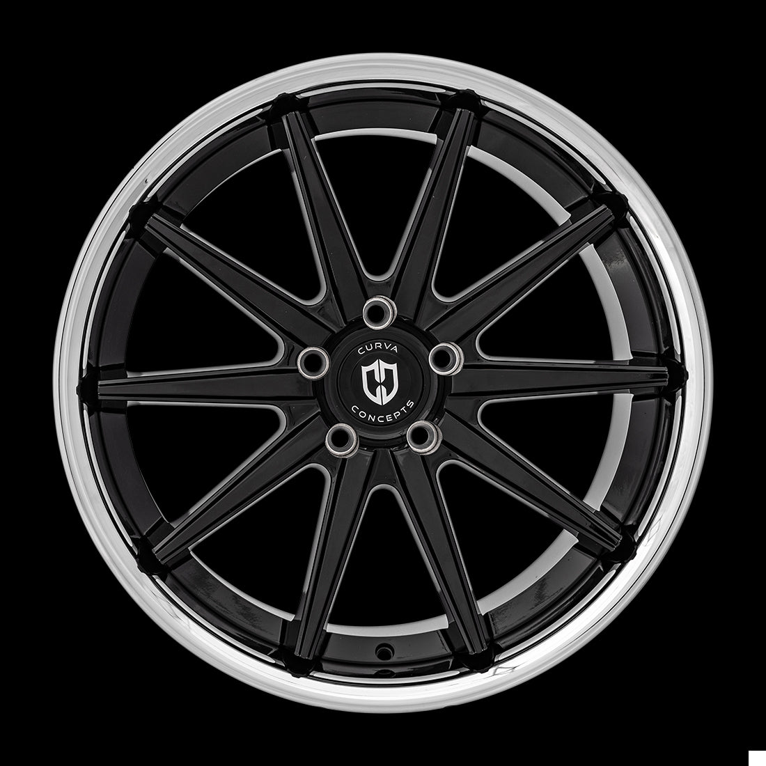 20x10.5 Curva C24 Gloss Black Stainless Chrome Lip 5x114.3 ET35 wheel/rim - 0