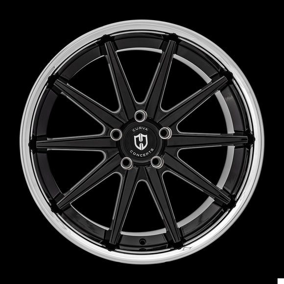 20x10.5 Curva C24 Gloss Black Stainless Chrome Lip 5x114.3 ET35 wheel/rim