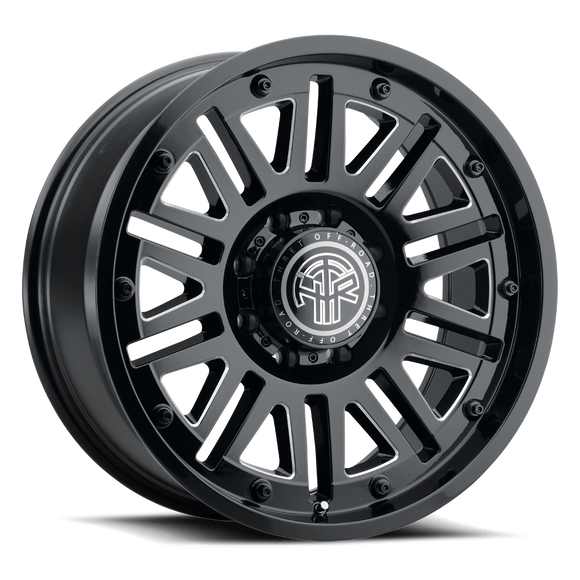 20x9 Thret Offroad Storm-701 Gloss Black/Milled Wheel 8x165.1 ET0 CB125.2