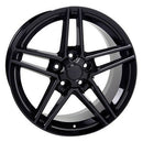 19" Replica Wheel CV07B Fits Chevrolet Corvette - C6 Z06 Rim 19x10 Black Wheel