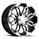 16x6 Vision 375 Warrior Black Machined Face 8x165.1 8x6.5 ET0 Wheel Rim