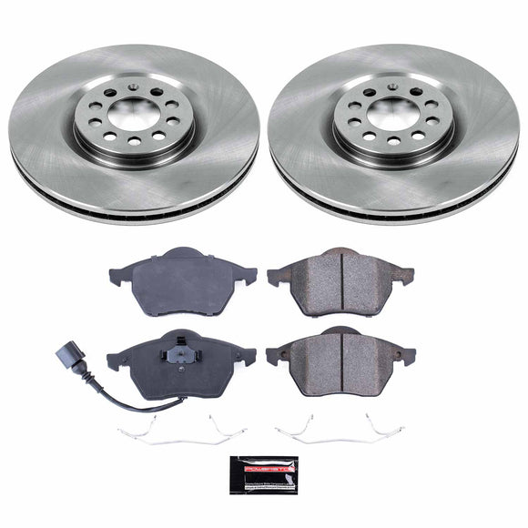 PowerStop OE Stock Replacement Low-Dust Ceramic Brake Pad and Rotor Kit