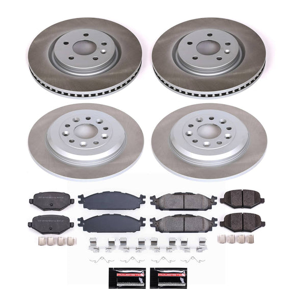 PowerStop Semi-Coated Rotor and Low-Dust Ceramic Brake Pad Kit