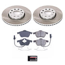 PowerStop Semi-Coated Rotor and Low-Dust Ceramic Brake Pad Kit