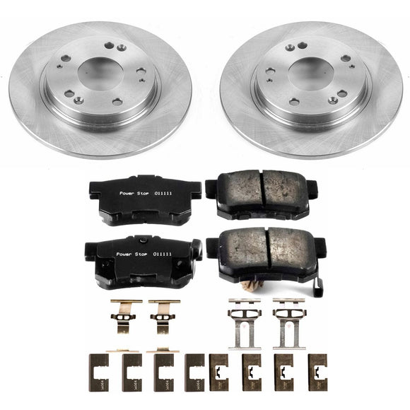 PowerStop OE Stock Replacement Low-Dust Ceramic Brake Pad and Rotor Kit