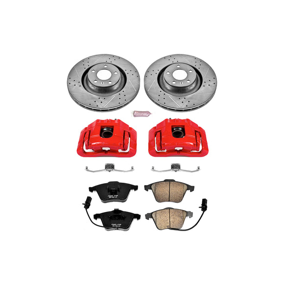 PowerStop Z23 Daily Driver Carbon-Fiber Ceramic Pads Drilled & Slotted Rotor & C