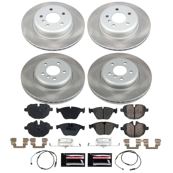 PowerStop Semi-Coated Rotor and Low-Dust Ceramic Brake Pad Kit