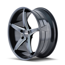 17x7.5 Touren TR70 Black-Milled Wheel/Rim 5x120 3270-7712B