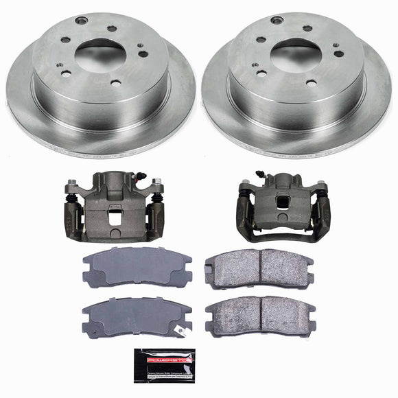 PowerStop OE Stock Replacement Low-Dust Ceramic Brake Pad, Rotor and Caliper Kit