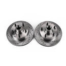 PowerStop Evolution Drilled Slotted Rotors Pair Front For Ford E-150 Econoline