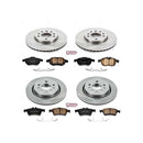 PowerStop OE Stock Replacement Low-Dust Ceramic Brake Pad and Rotor Kit