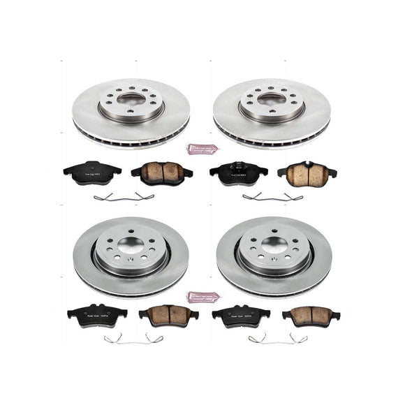 PowerStop OE Stock Replacement Low-Dust Ceramic Brake Pad and Rotor Kit