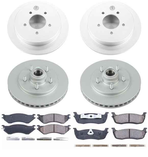 PowerStop Genuine Geomet Coated Rotor and Low-Dust Ceramic Brake Pad Kit