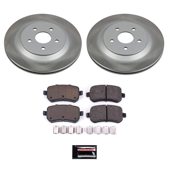 PowerStop Semi-Coated Rotor and Low-Dust Ceramic Brake Pad Kit