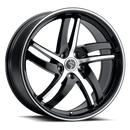 20x9 Sapphire Luxury Alloys SX01-01 Gloss Black Machined 5x120 ET35 CB73 Wheel