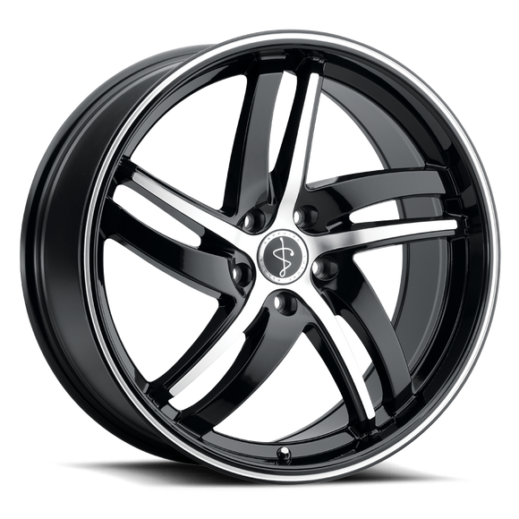 20x9 Sapphire Luxury Alloys SX01-01 Gloss Black Machined 5x120 ET35 CB73 Wheel