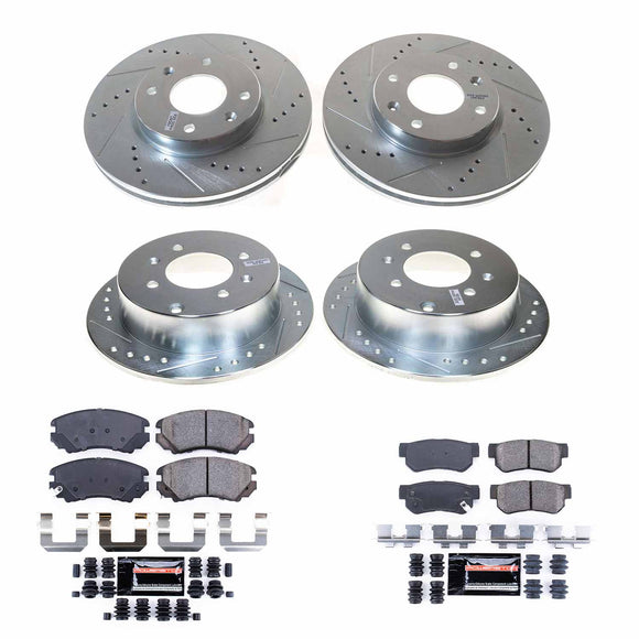 PowerStop Z23 Daily Driver Carbon-Fiber Ceramic Brake Pad and Drilled & Slotted