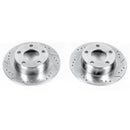 PowerStop Evolution Drilled Slotted Rotors Pair Rear For Audi A6 Quattro