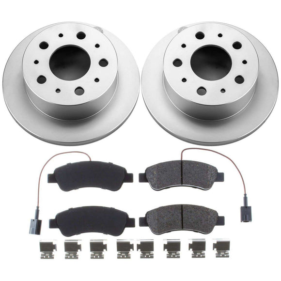 PowerStop Genuine Geomet Coated Rotor and Low-Dust Ceramic Brake Pad Kit