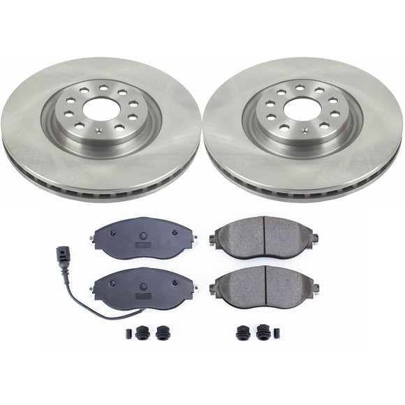 PowerStop OE Stock Replacement Low-Dust Ceramic Brake Pad and Rotor Kit