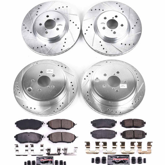 PowerStop Z23 Daily Driver Carbon-Fiber Ceramic Brake Pad and Drilled & Slotted
