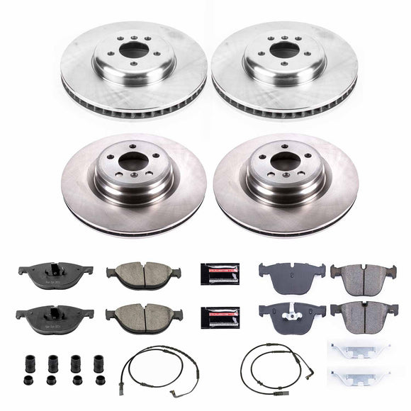 PowerStop OE Stock Replacement Low-Dust Ceramic Brake Pad and Rotor Kit