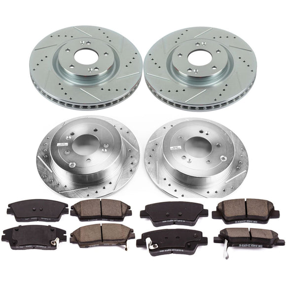 PowerStop Z23 Daily Driver Carbon-Fiber Ceramic Brake Pad and Drilled & Slotted
