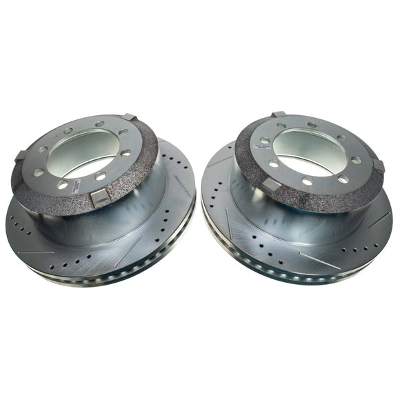 PowerStop Evolution Drilled Slotted Rotors Pair Rear For Ram 3500
