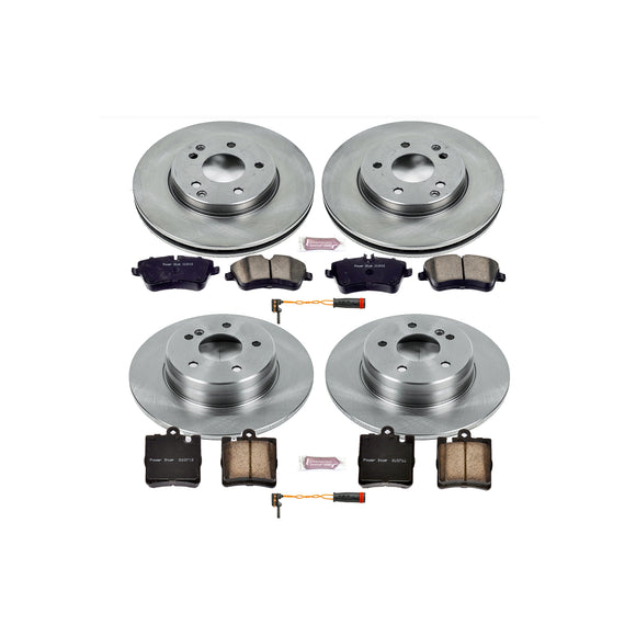 PowerStop OE Stock Replacement Low-Dust Ceramic Brake Pad and Rotor Kit