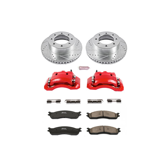 PowerStop Z23 Daily Driver Carbon-Fiber Ceramic Pads Drilled & Slotted Rotor & C