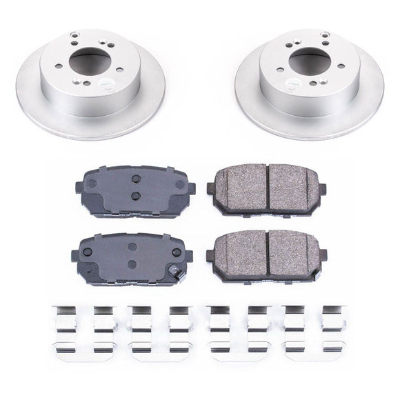 PowerStop Genuine Geomet Coated Rotor and Low-Dust Ceramic Brake Pad Kit