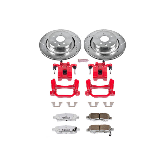 PowerStop Z26 Street Performance Ceramic Brake Pad, Drilled Slotted Rotor, and C