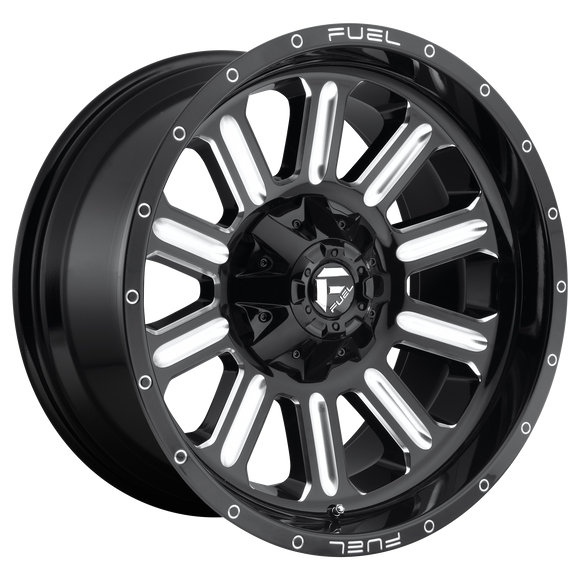 17x9 Fuel Off-Road D620 Hardline Gloss Black Milled 8x165.1 ET1 CB125.1 Wheel