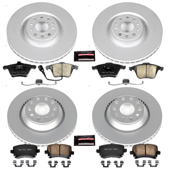 PowerStop Genuine Geomet Coated Rotor and Carbon-Fiber Ceramic Brake Pad Kit